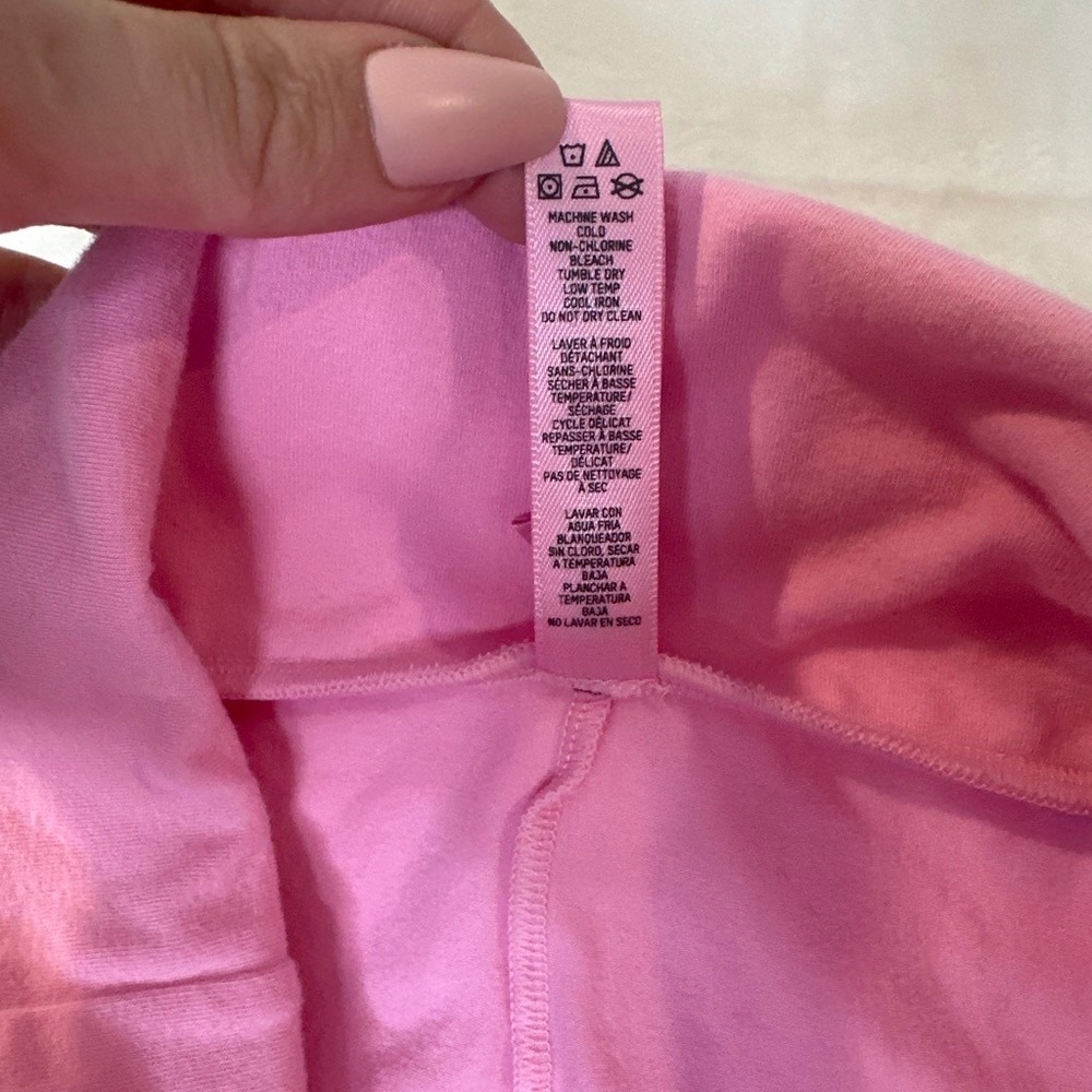 SKIMS Soft Lounge Foldover Maxi Skirt Pink XL Cotton Jersey Back Slit Long Skirt - Picture 7 of 7